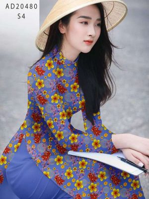 vai ao dai hoa mai don tet (5)